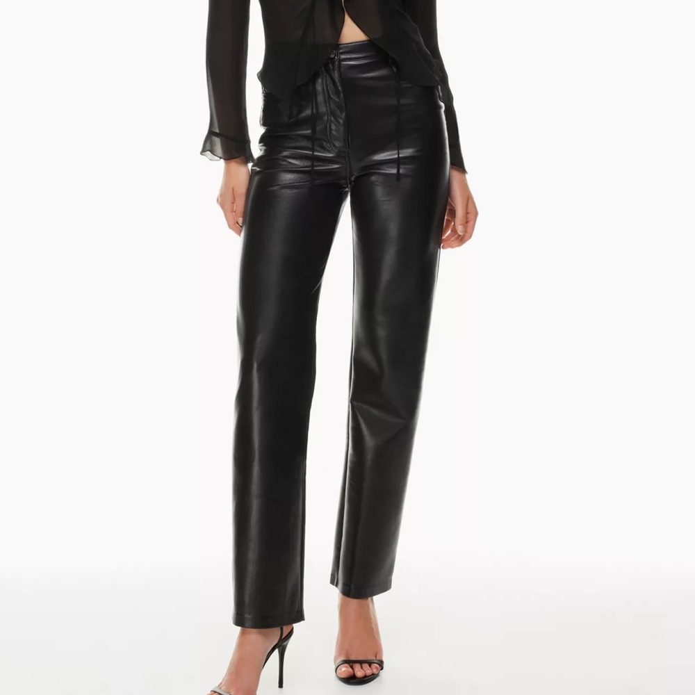 ARITZIA black vegan leather Melina pant size XS